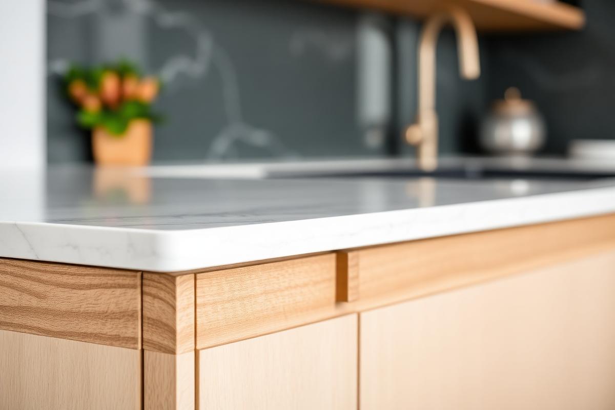 Oak & Quartz Detail